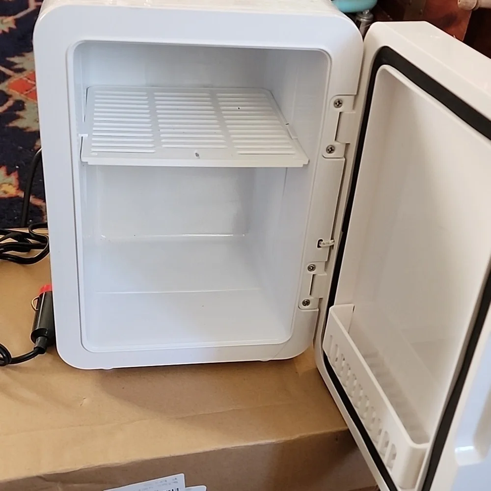 LED mirror Door Mini-fridge. AC power/DC power Cords. Works. For Cosmetics